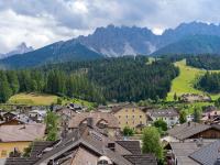 Dachterrassen Blick vom "Hotel Post" in Innichen zu Sextener Dolomiten